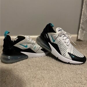 Nike Kids Air Max 270 White Black Teal Sneakers